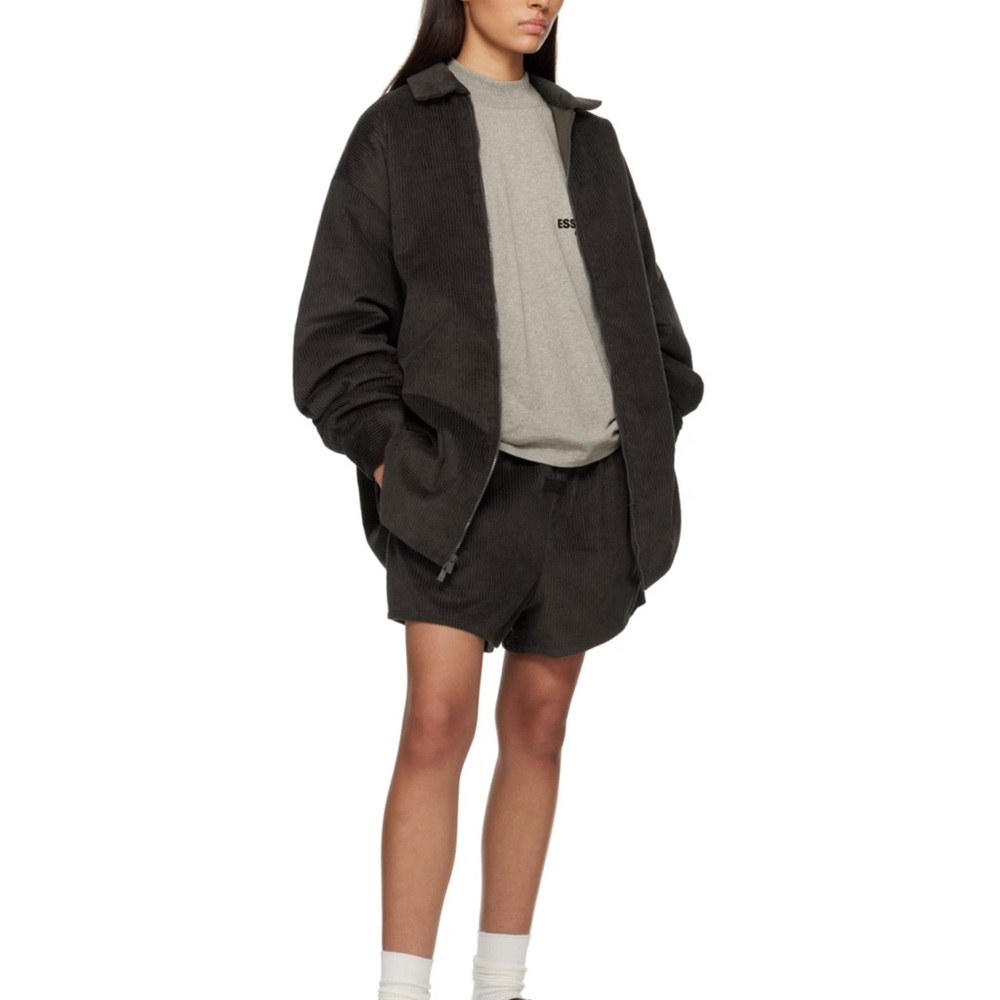 Fear of god essentials grey shirttail jacket brand new